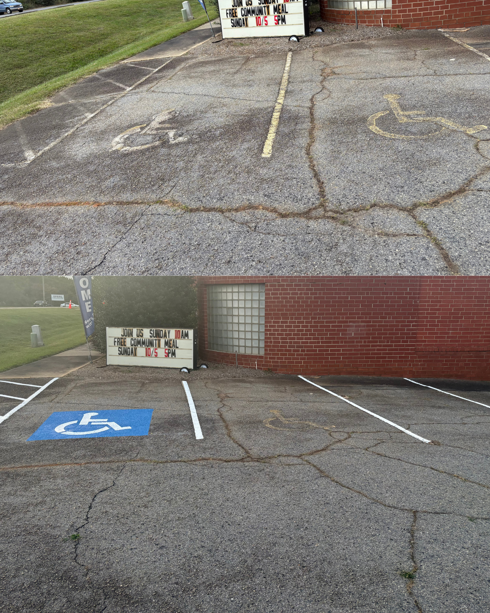 Before and After Striping Project 1